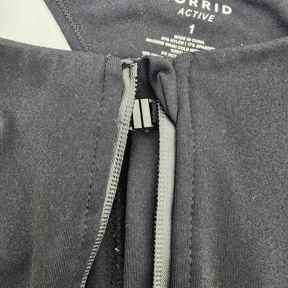 Torrid Black Low-Impact Wireless Zip-Front Active Sports Bra Size 1X - Picture 4 of 6